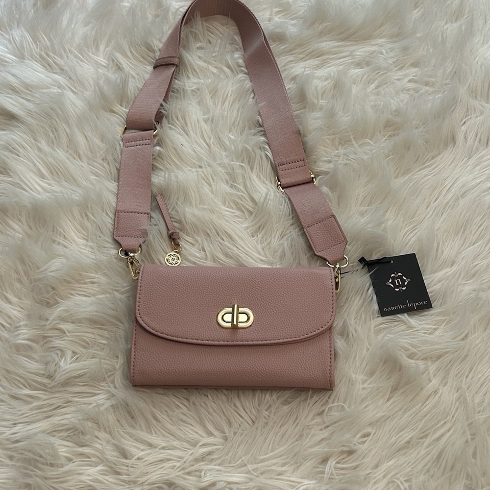 NWT, Nanette Laporte Elegant Pink Women's crossbody bag